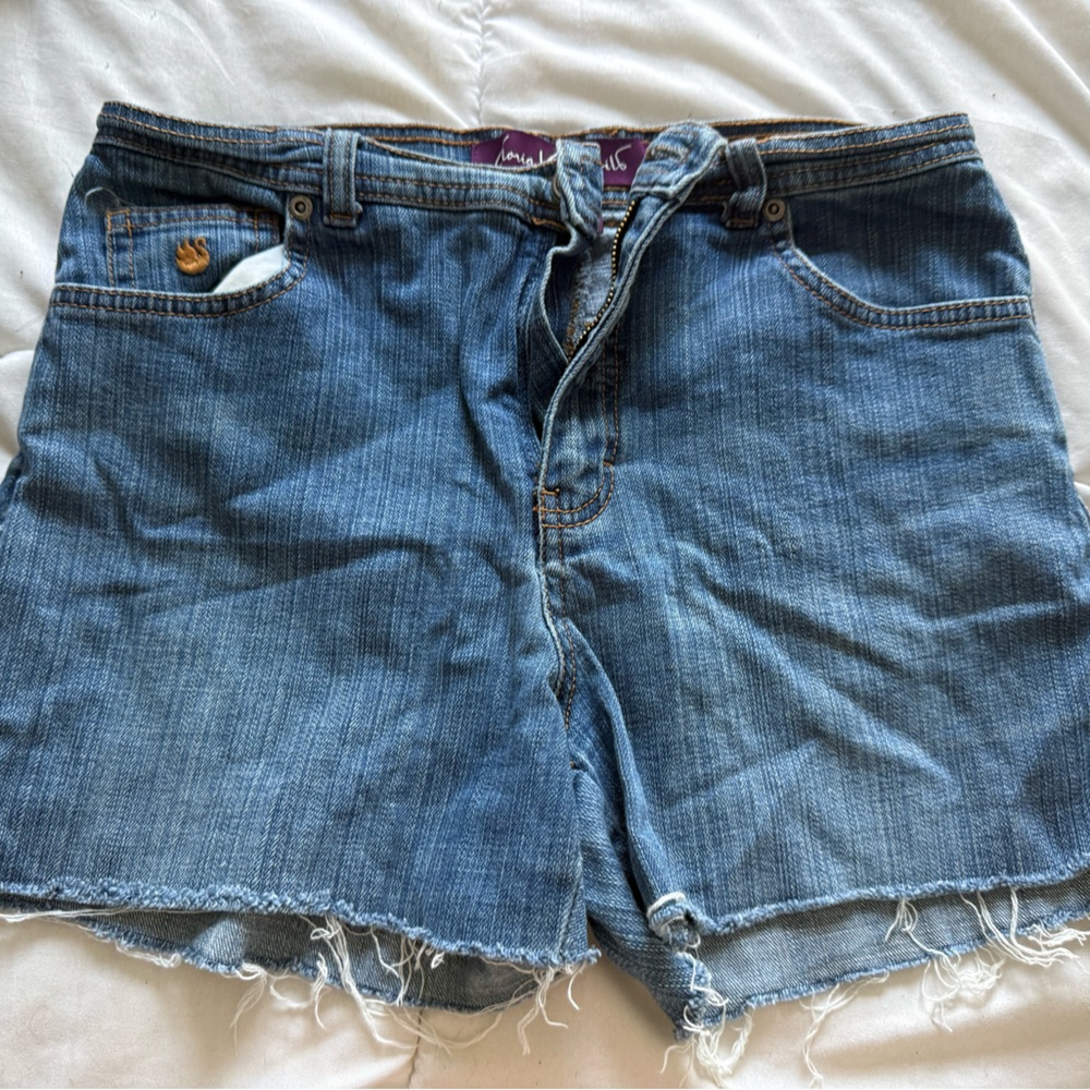 Blue Denim Cutoff Shorts